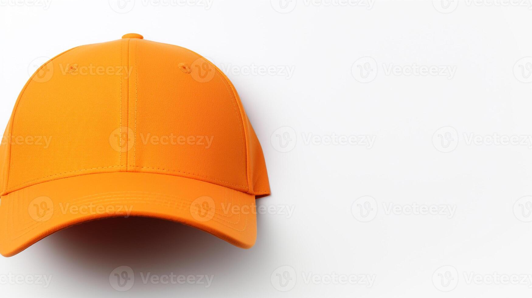 ai generato foto di arancia visiera berretto isolato su bianca sfondo. ai generato