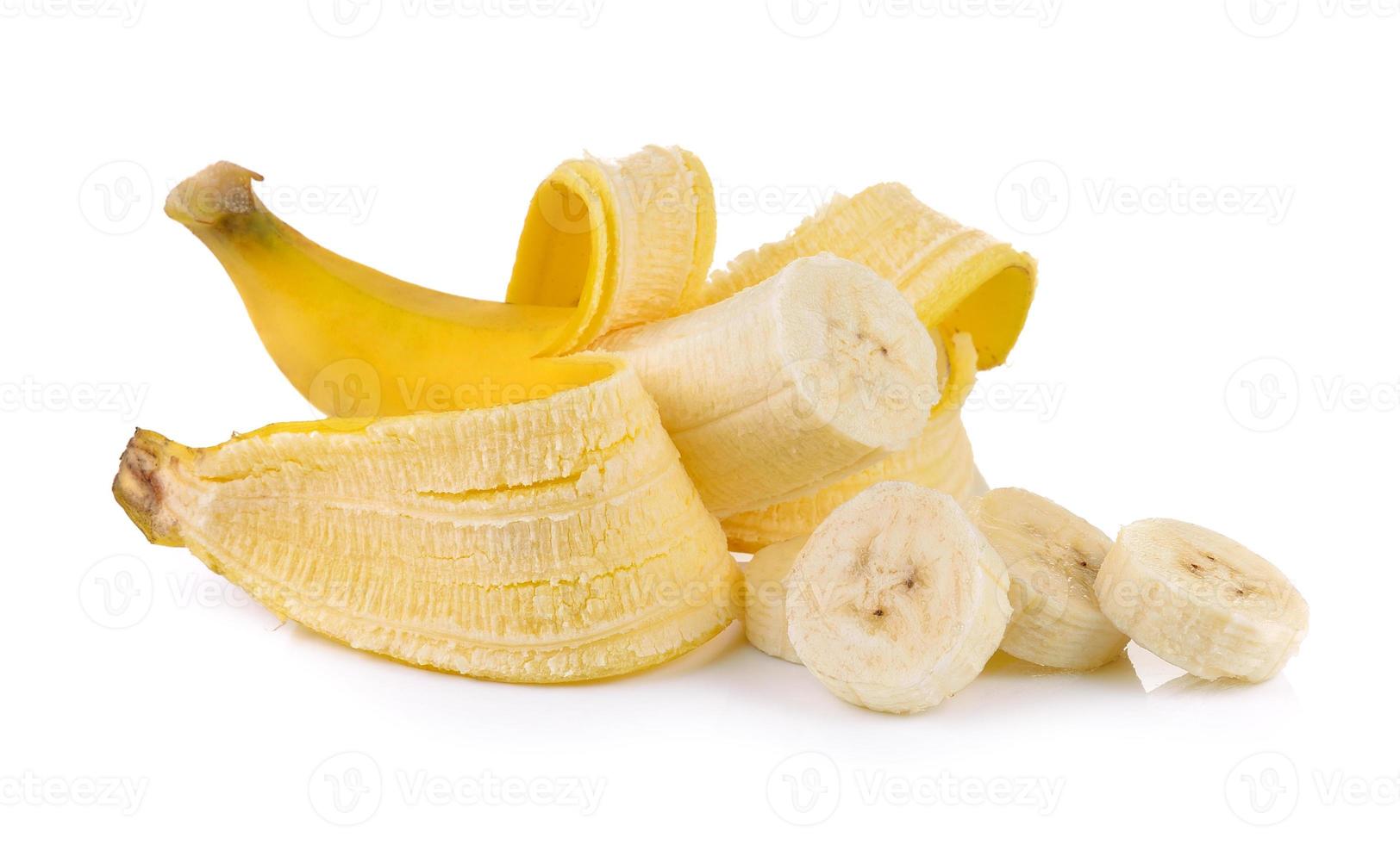 banane su sfondo bianco foto