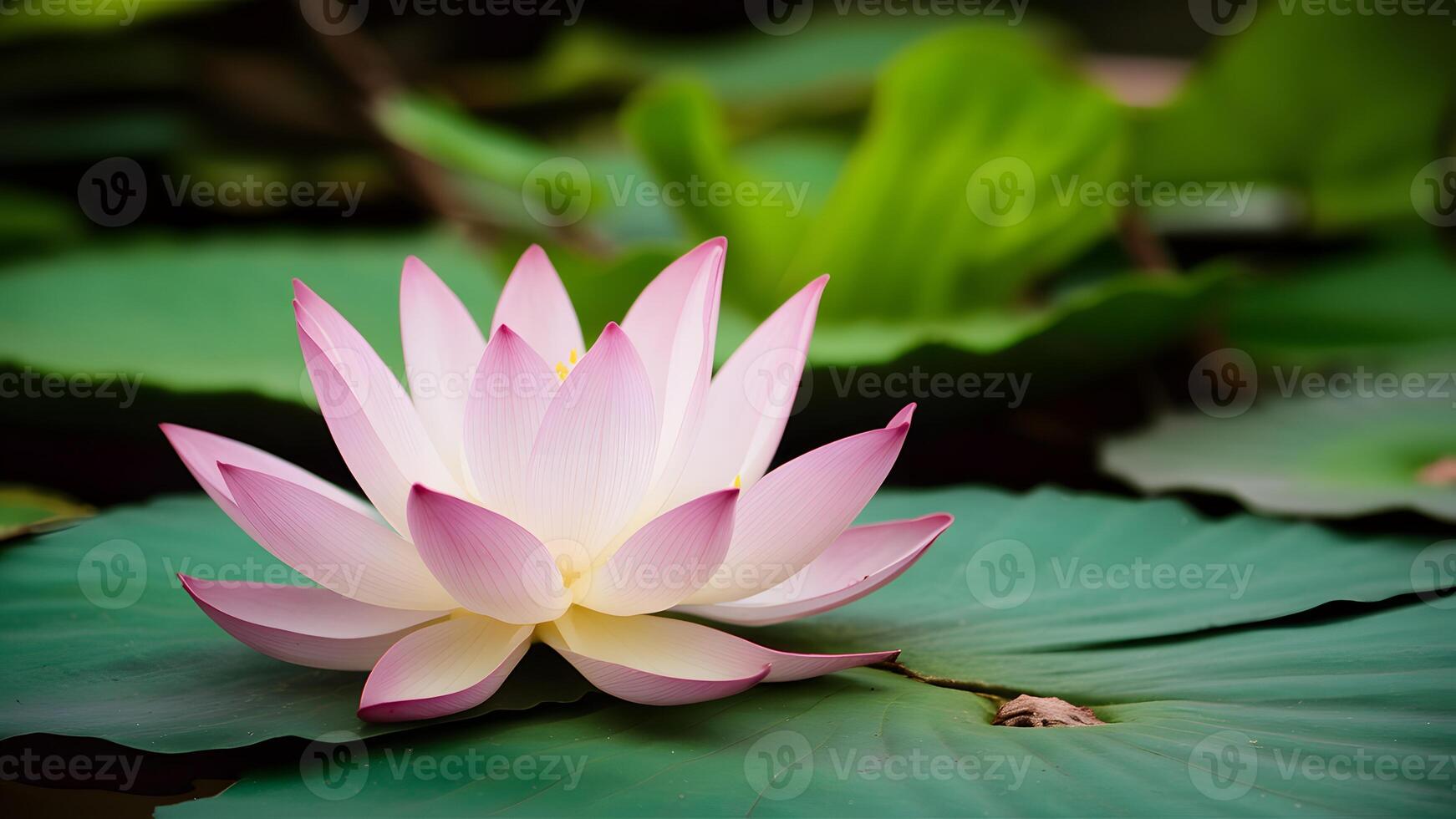 ai generato telaio isolato loto fiore porta la tranquillità nel yoga pratica fondale foto