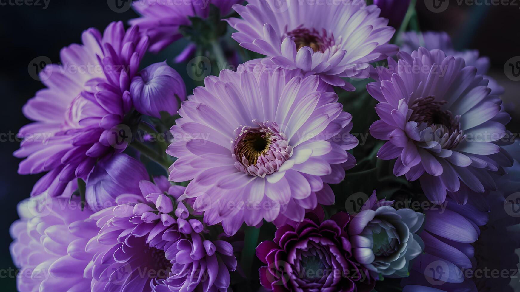 ai generato mazzo di bellissimo fiori catturato nel sbalorditivo macro dettaglio foto