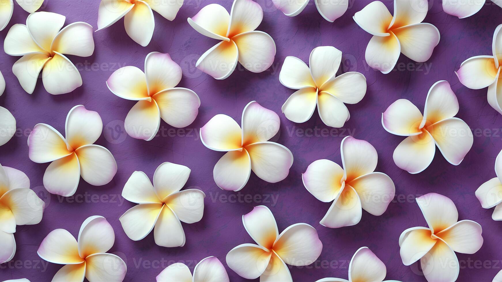 ai generato morbido viola e blu plumeria frangipani fiore sfondo astratto foto