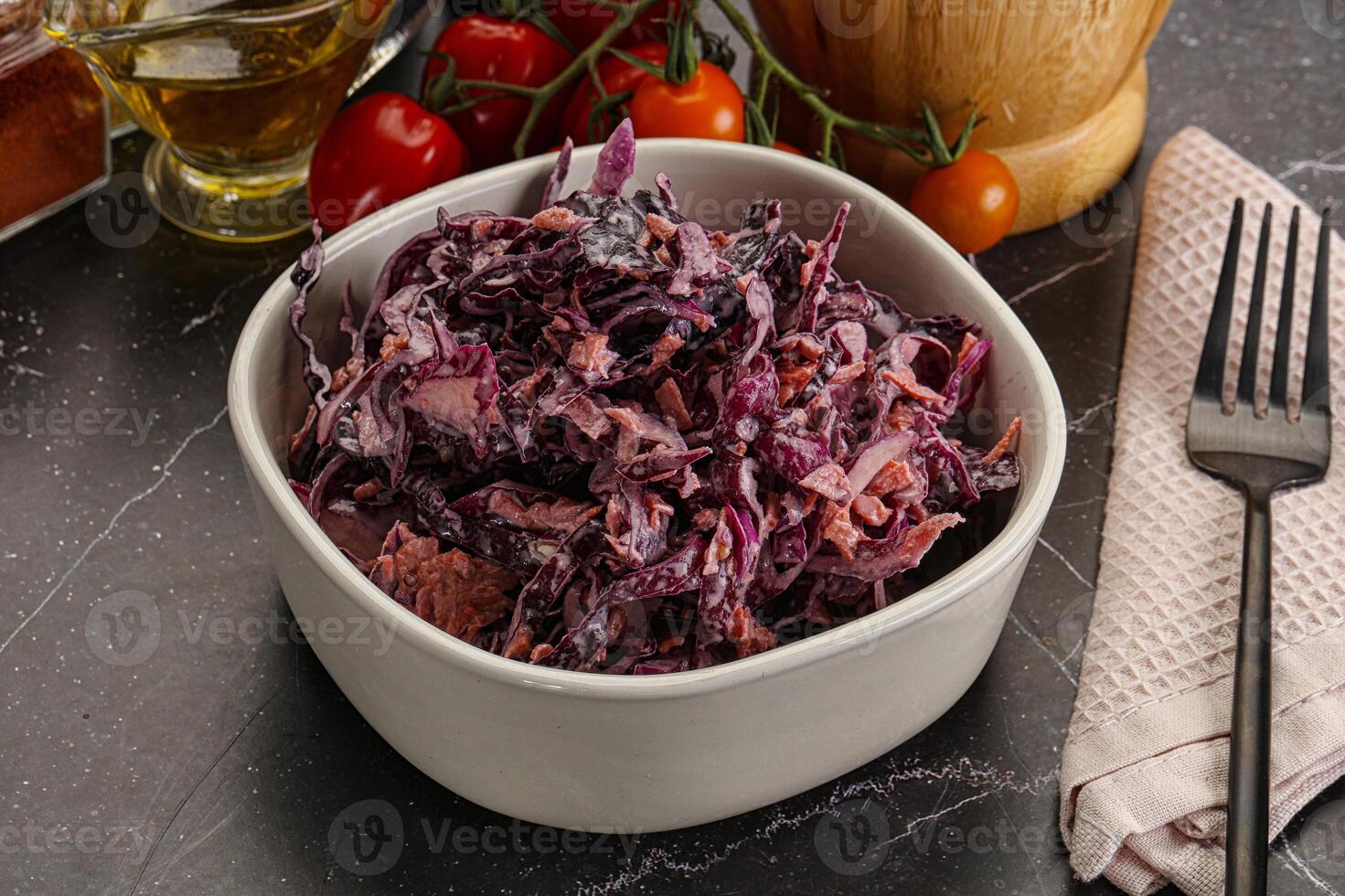 insalata di cavolo insalata con cavolo e carota foto