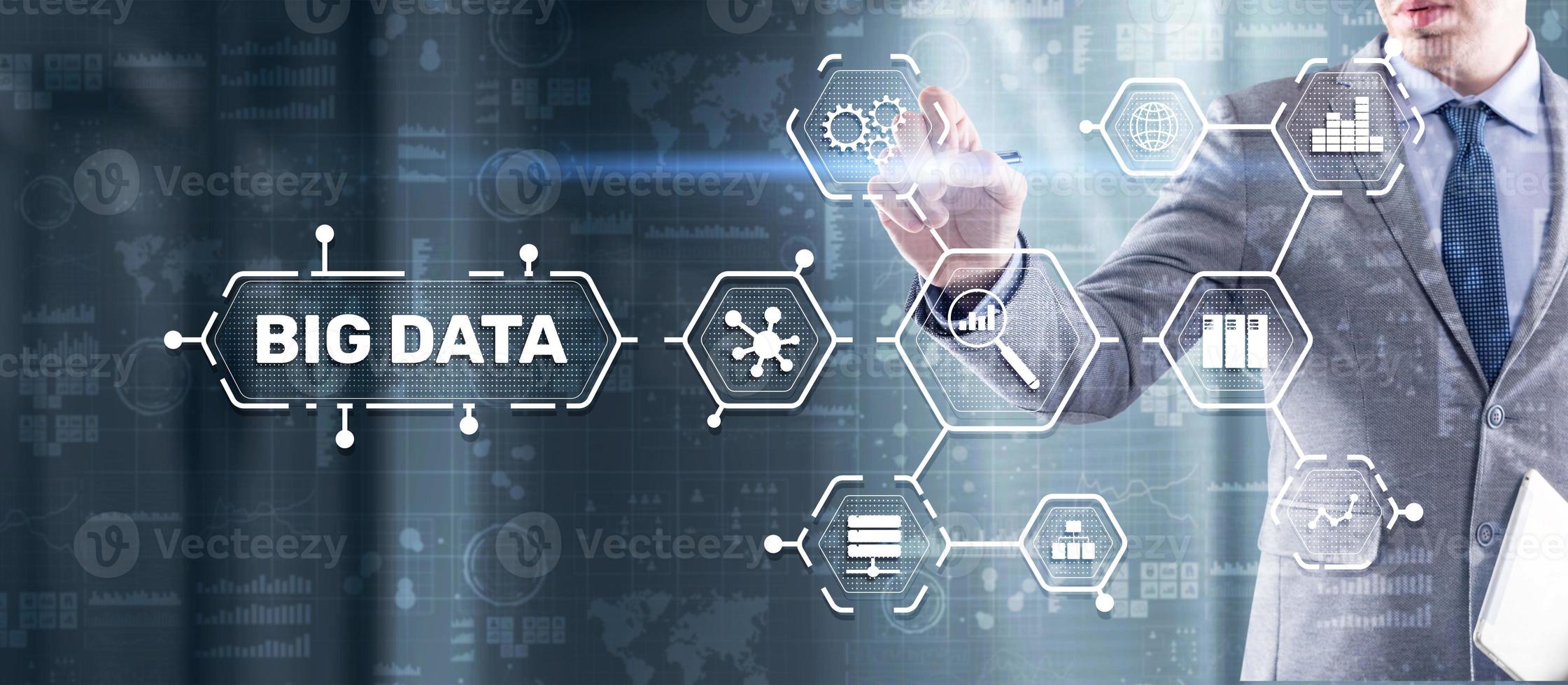 concetto di analisi di big data e business intelligence foto