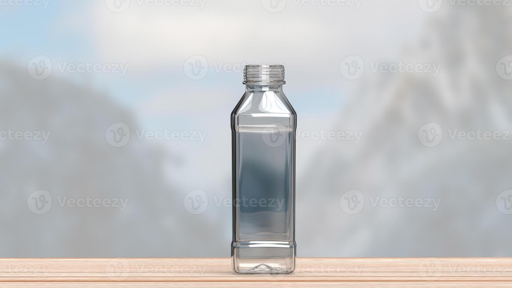 il plastica bottiglia per sci o eco concetto 3d resa. foto