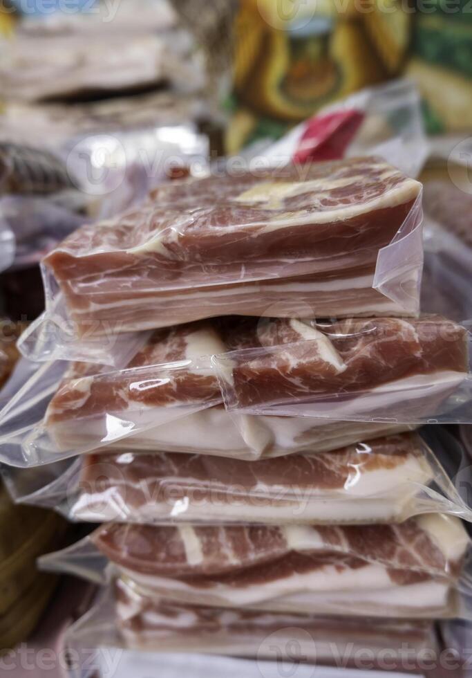 Bacon nel un' mercato foto