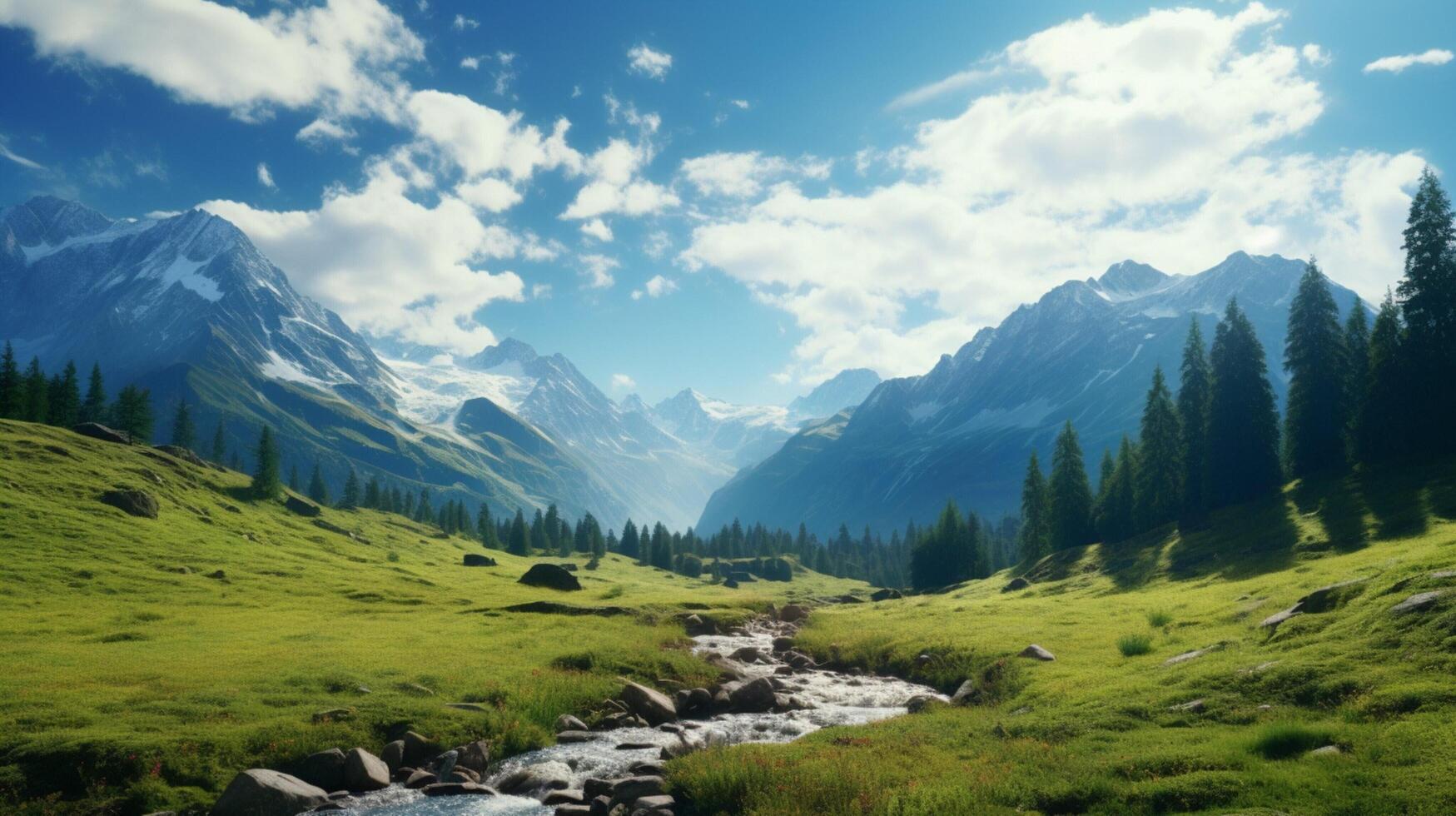 ai generato montagna all'aperto ricreazione sfondo foto