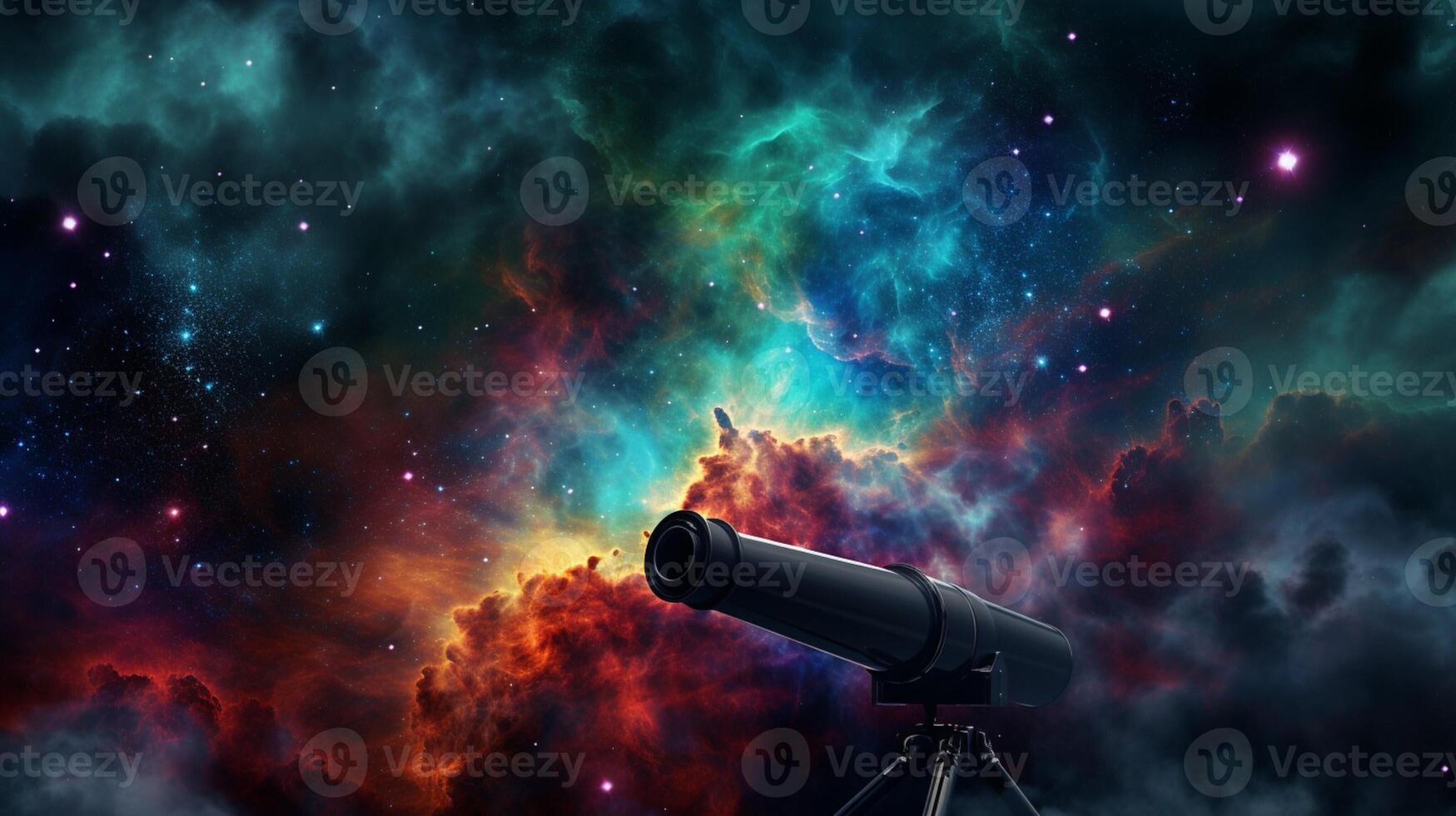 ai generato nebulosa telescopio sfondo foto