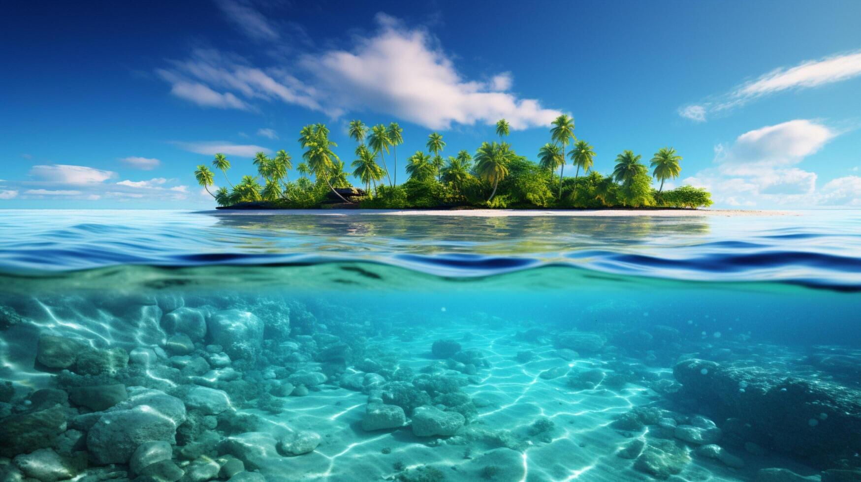 ai generato oceano tropicale Paradiso sfondo foto