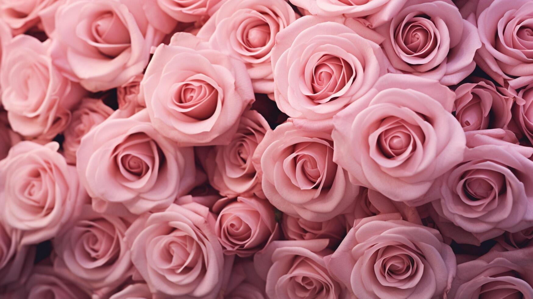 ai generato romantico rosa Rose floreale sfondo foto