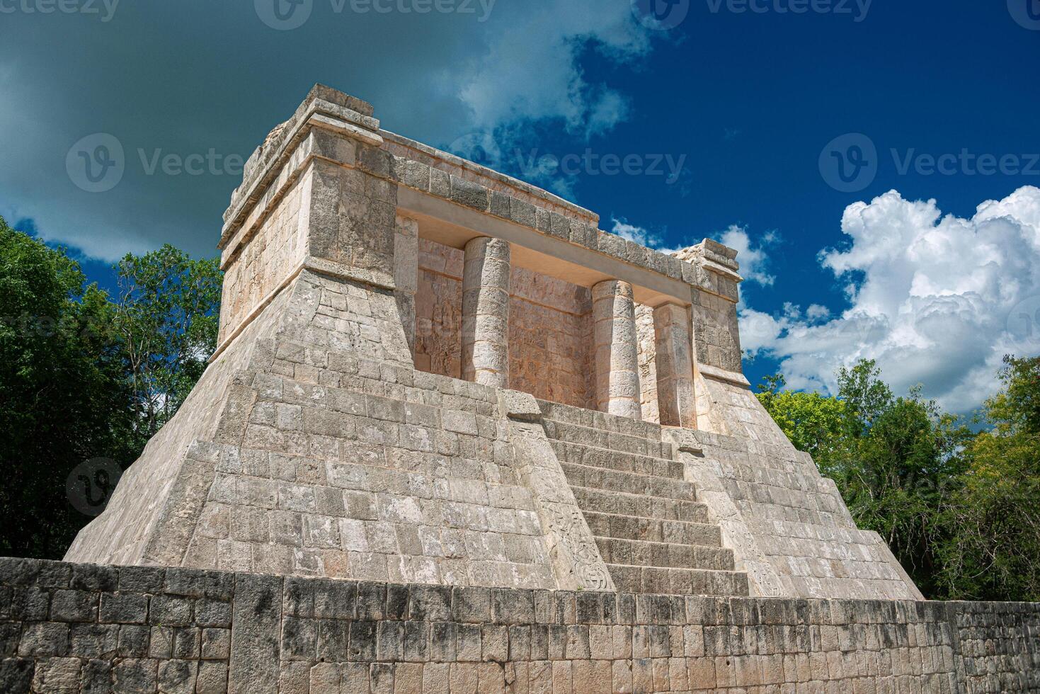 gioco di palla Tribunale nel chichen itza, Yucatan, Messico foto