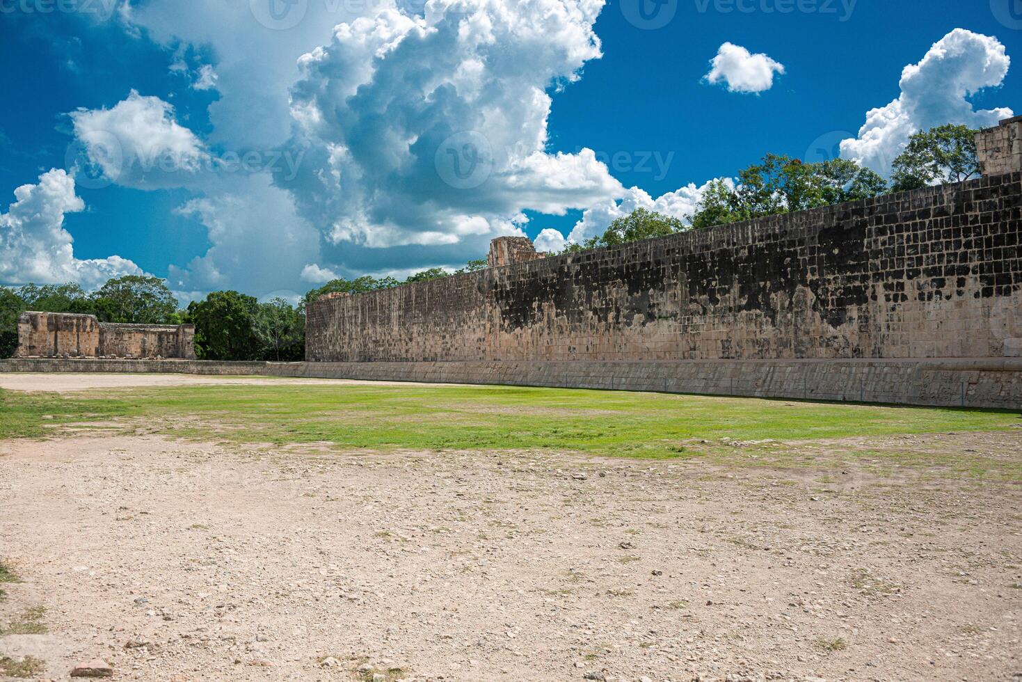 gioco di palla Tribunale nel chichen itza, Yucatan, Messico foto