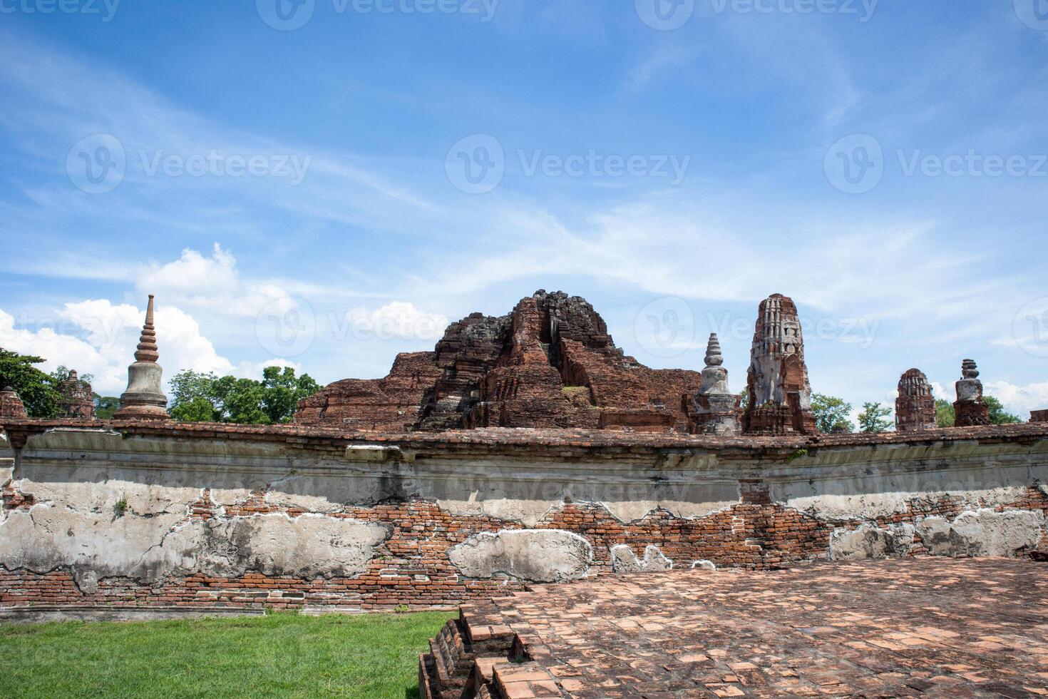 wat mahathat antico a storico parco a ayutthaya storico parco, Phra nakhon SI ayutthaya Provincia, Tailandia foto