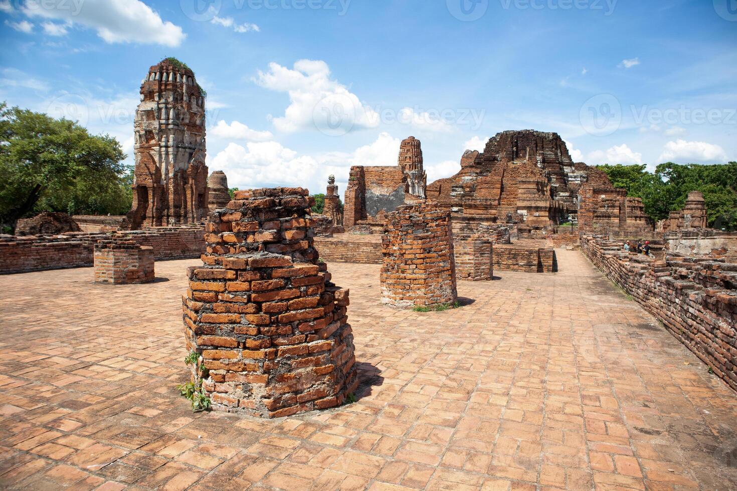 wat mahathat antico a storico parco a ayutthaya storico parco, Phra nakhon SI ayutthaya Provincia, Tailandia foto