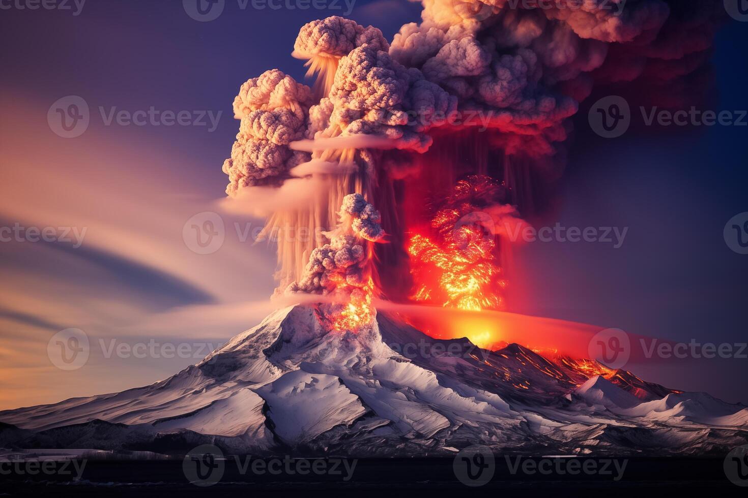 ai generato un' vulcano nel Islanda vicino il cittadina di grindavik erutta foto