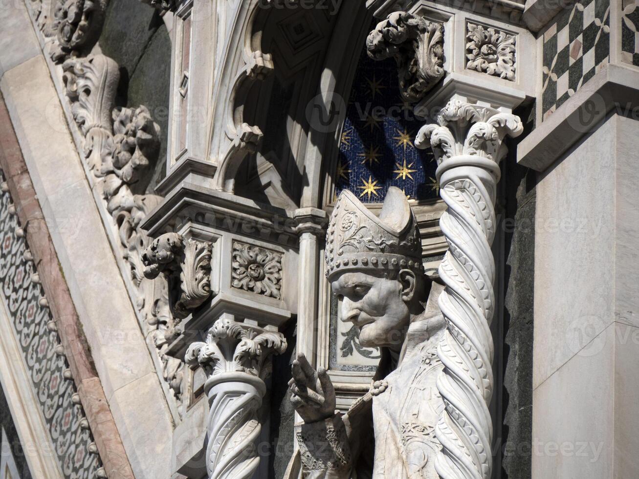 Firenze giotto Torre dettaglio vicino Cattedrale Santa maria dei fiori, brunelleschi cupola Italia foto