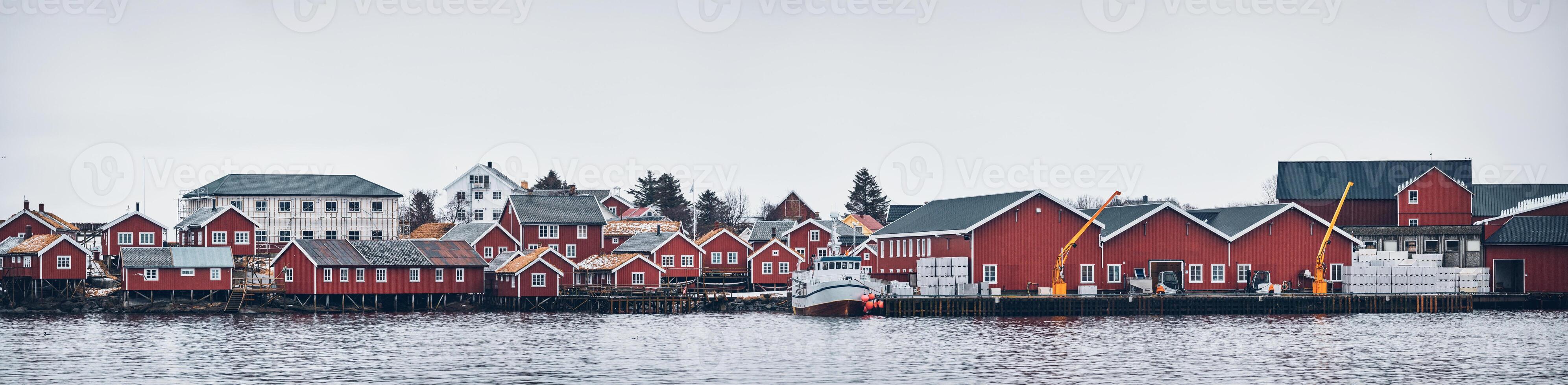 reine pesca villaggio, Norvegia foto