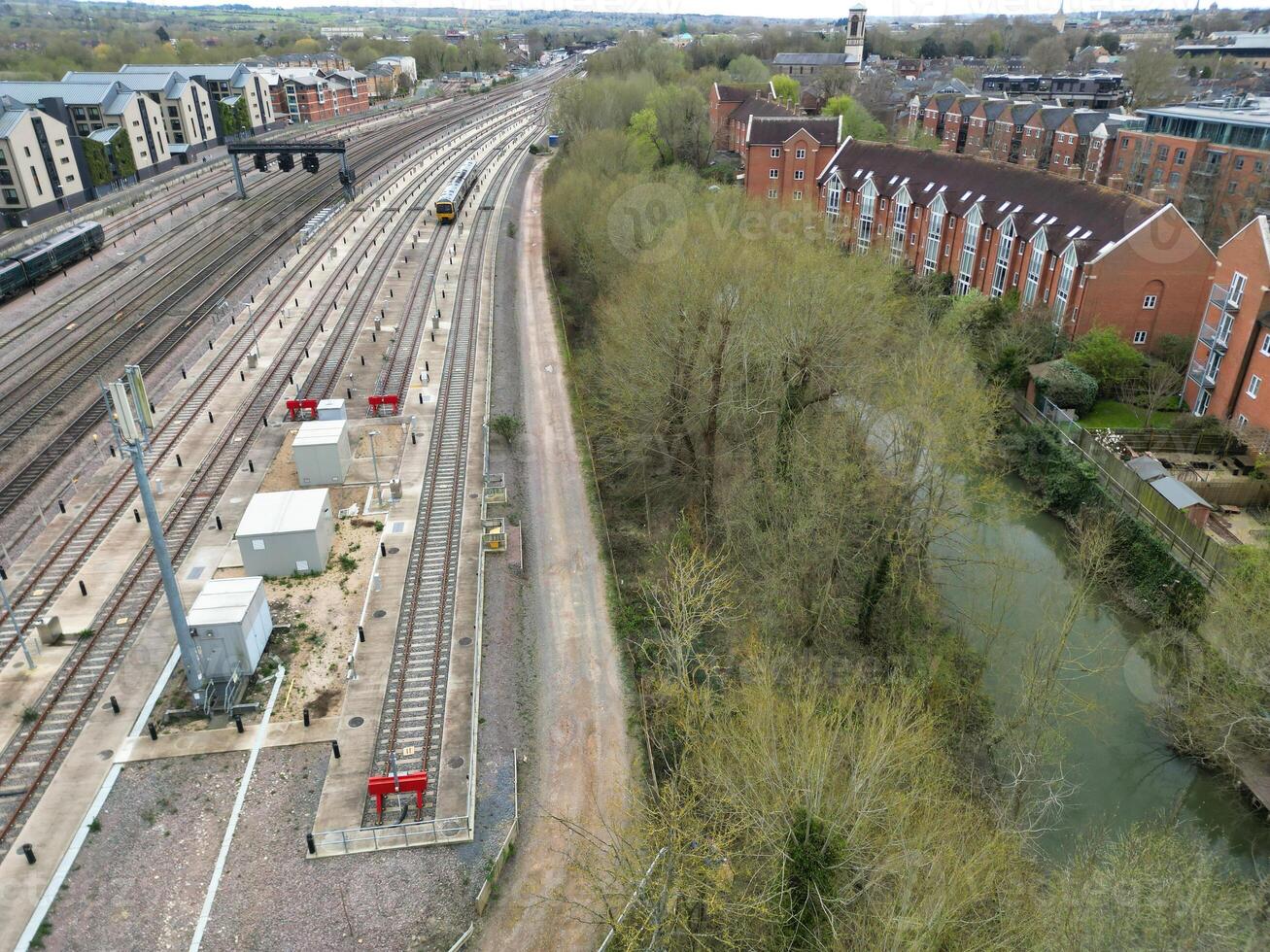 alto angolo Visualizza a partire dal centrale ferrovia stazione di Oxford città, Inghilterra UK. marzo 23, 2024 foto