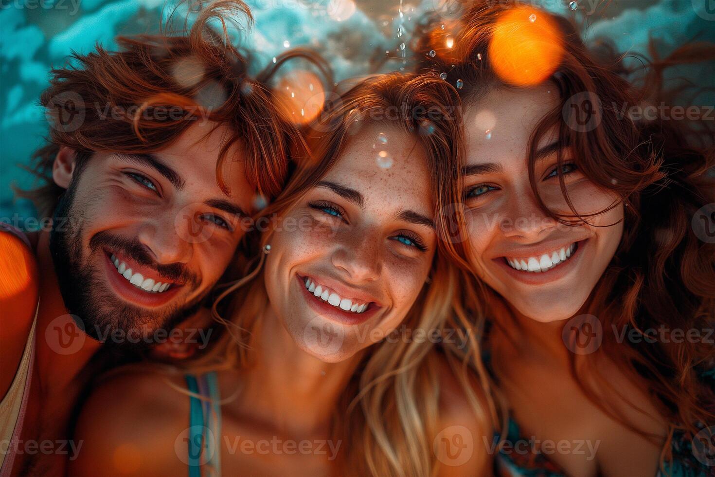 ai generato amici giocando e sorridente cattura il gioia e cameratismo di aprile sciocchi' giorno foto