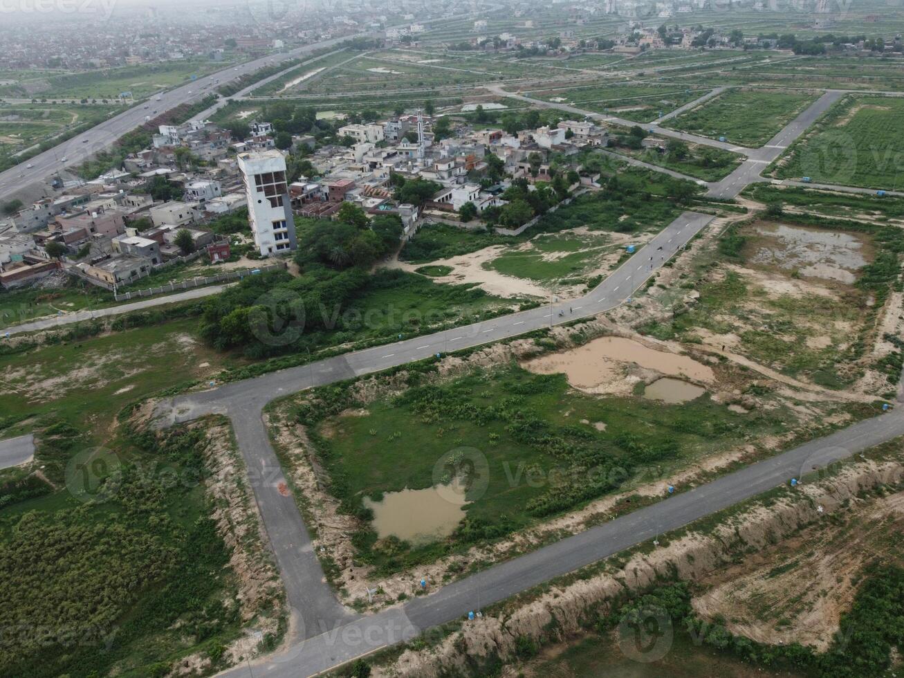 aereo Visualizza di alto modi nel città lahore di Pakistan su 2023-07-17. foto