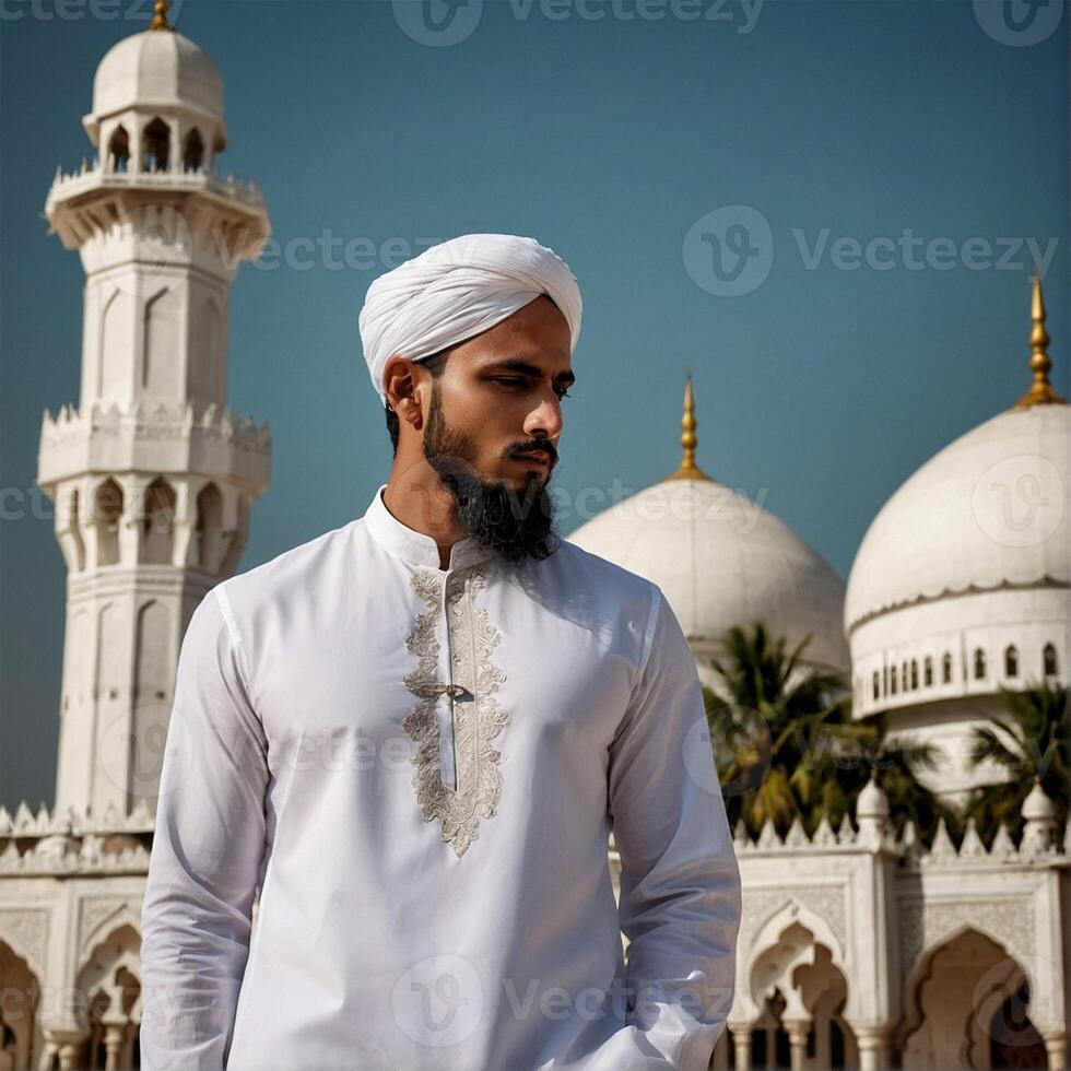 ai generato indiano musulmano uomo foto