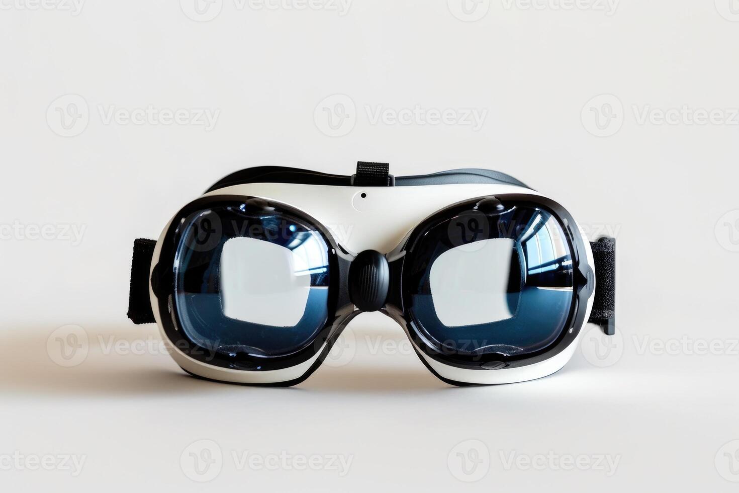 ai generato virtuale la realtà occhiali su bianca sfondo. foto