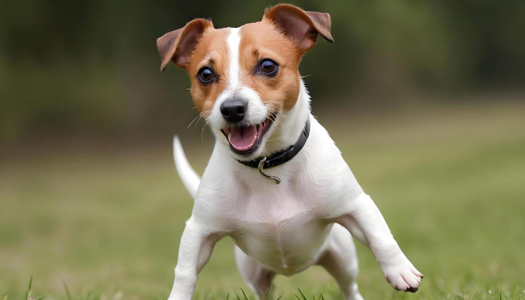 coraggioso Jack russell terrier nel natura, cane fotografia foto