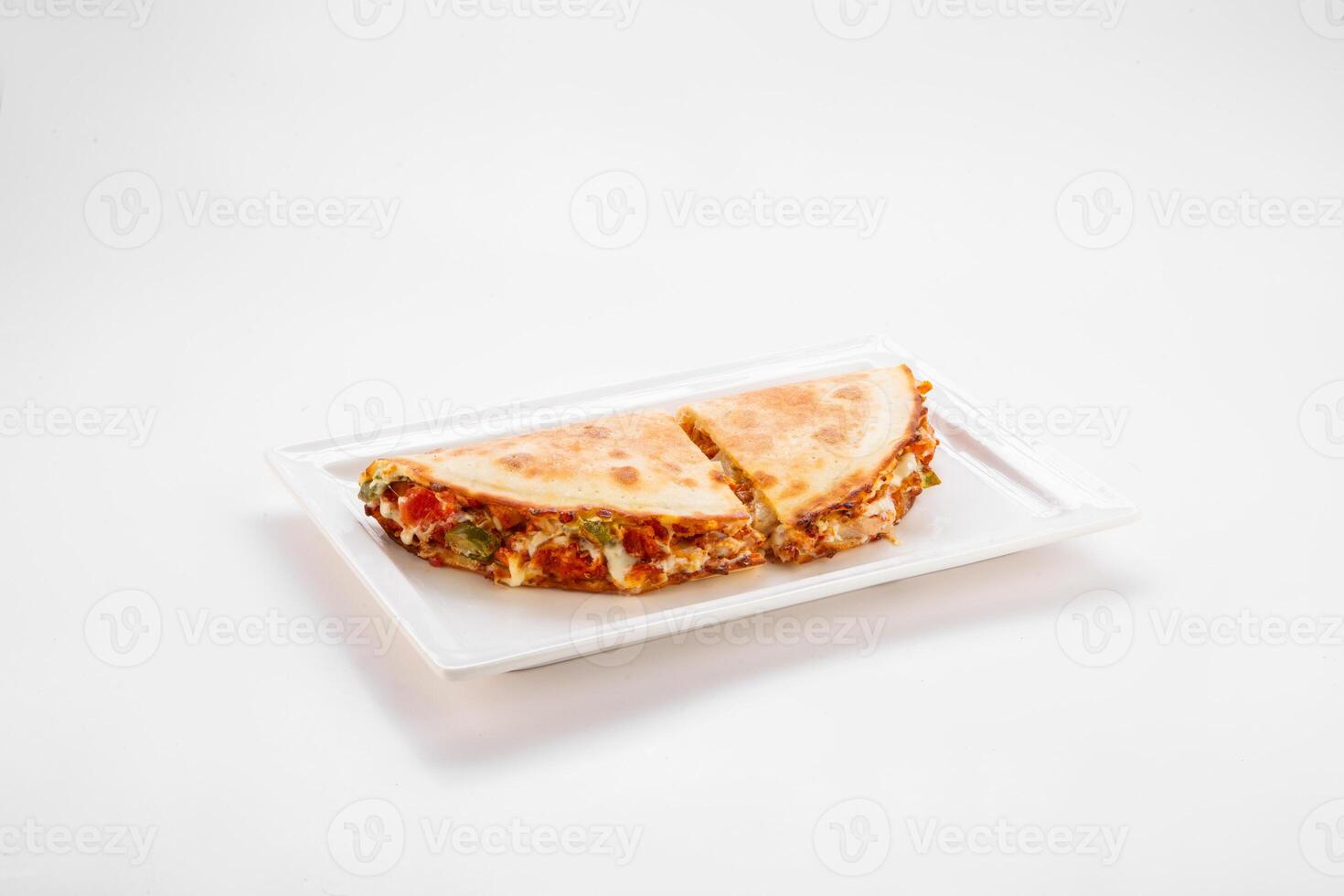 papadia speziato pollo ranch servito nel un' piatto isolato su grigio sfondo lato Visualizza di Fast food foto