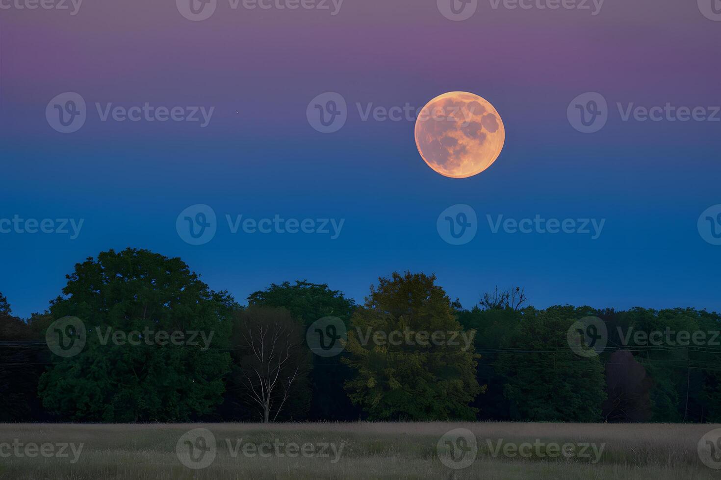 ai generato pieno raccogliere Luna si illumina notte cielo su settembre 13, 2019 foto