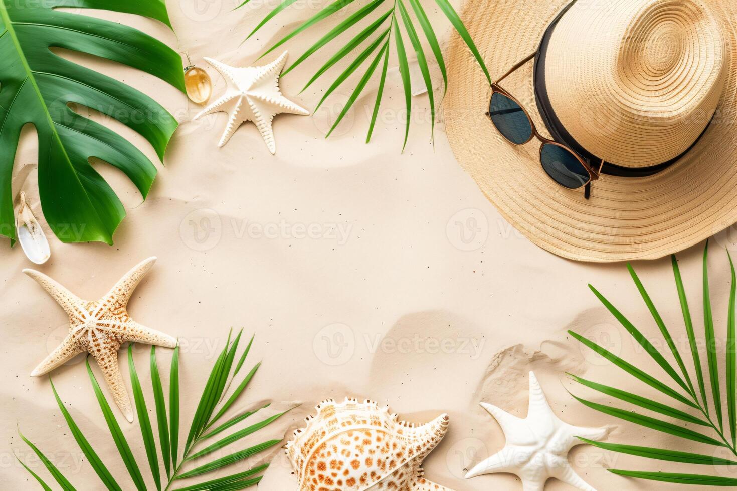 foto piatto posare composizione sabbia e spiaggia