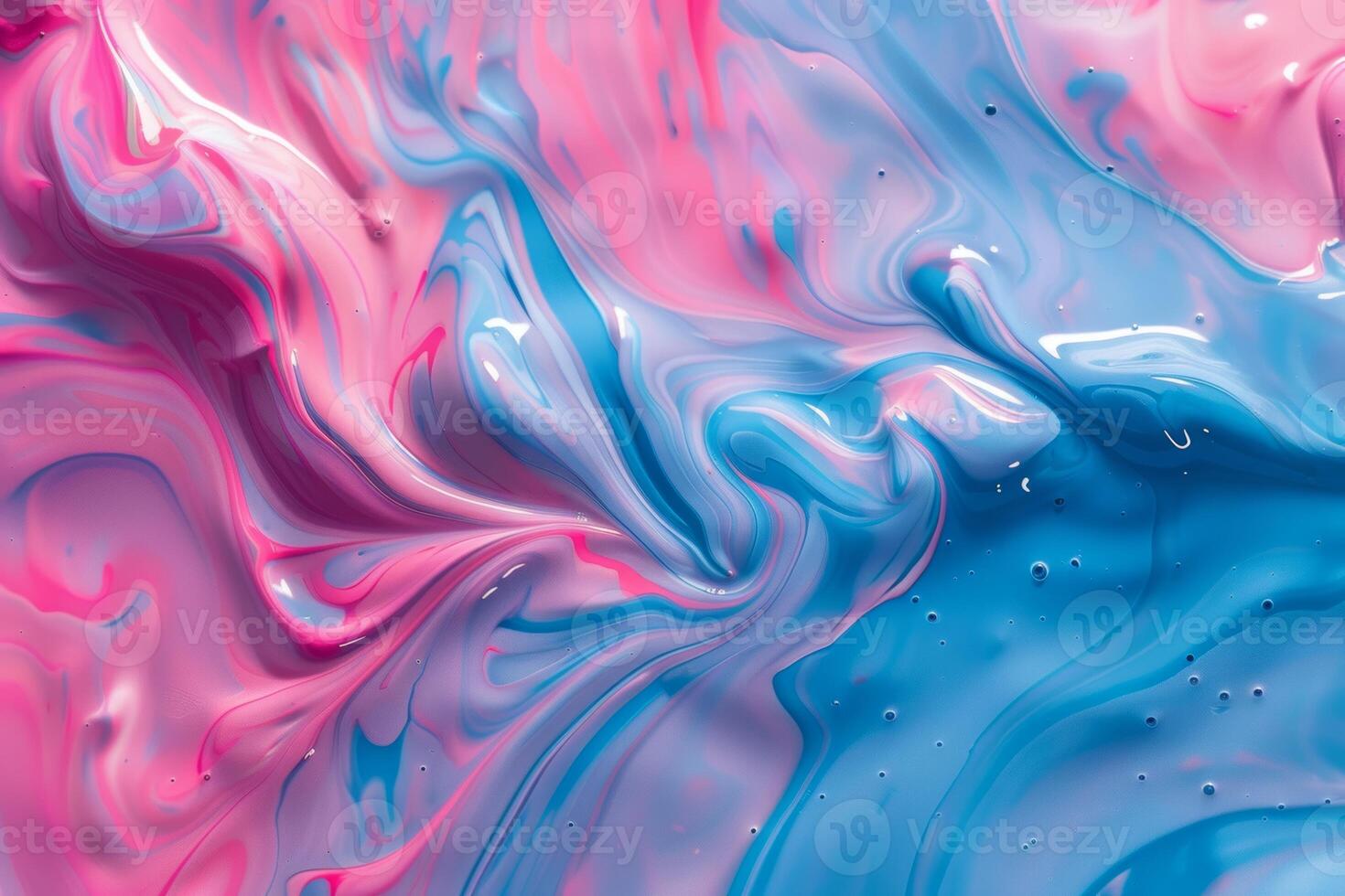 dettagliato vicino su di blu e rosa liquido foto