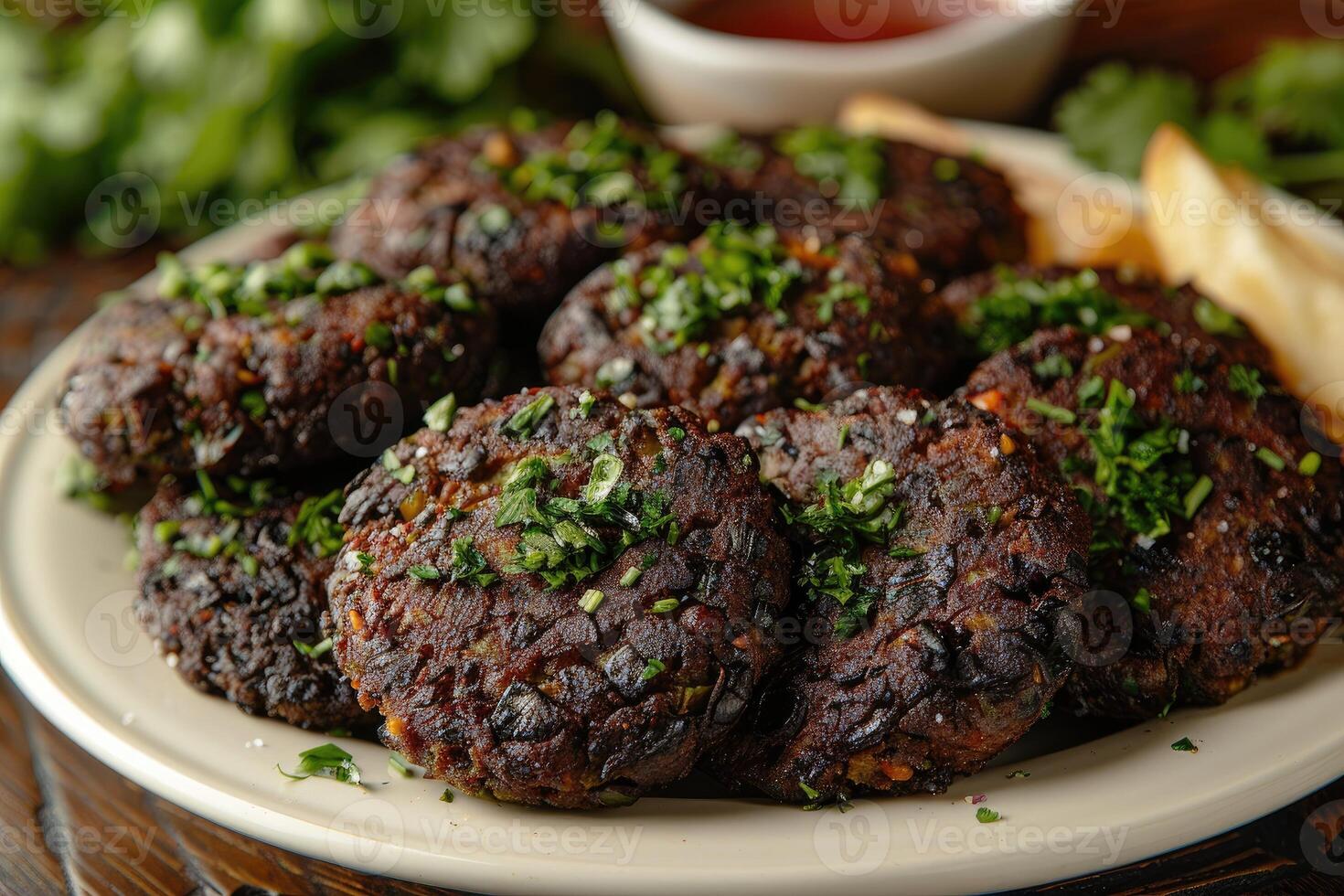 falafel siamo in profondità fritte palle tradizionalmente trovato nel mezzo orientale cucina cibo professionale pubblicità cibo fotografia foto