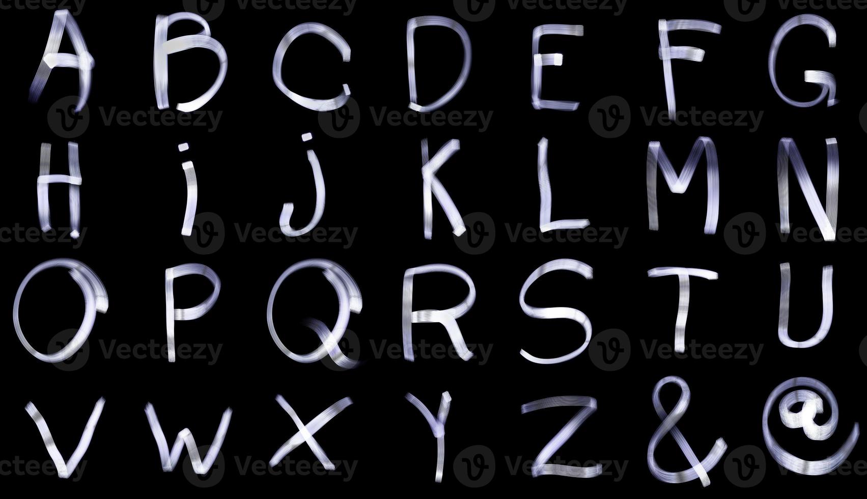 light painting alfabeti completi dalla a alla z foto