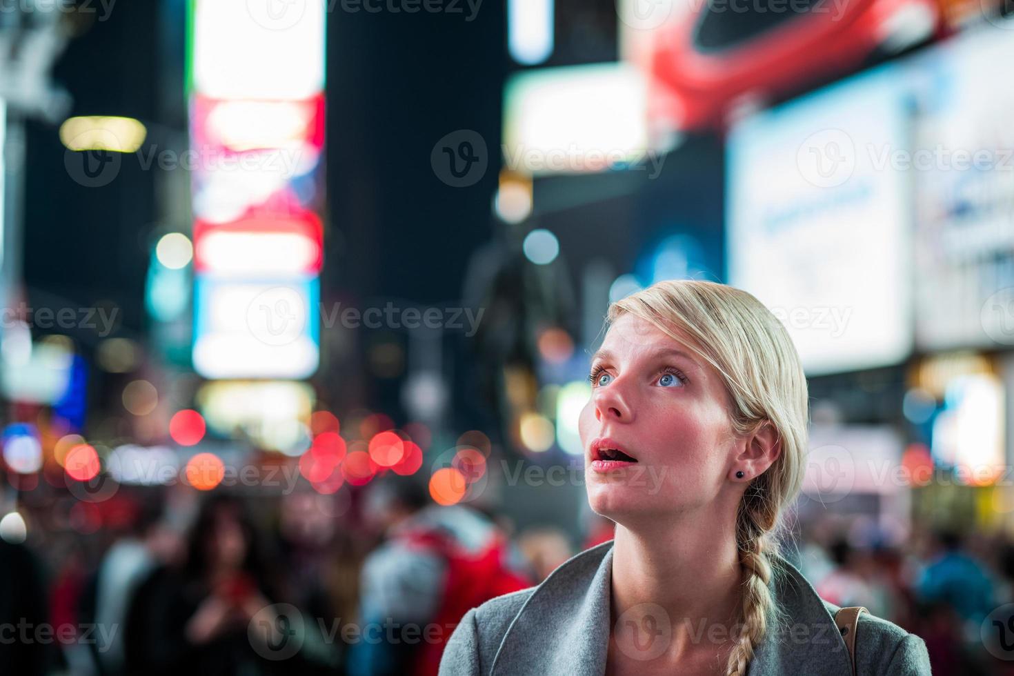 donna in timesquare foto