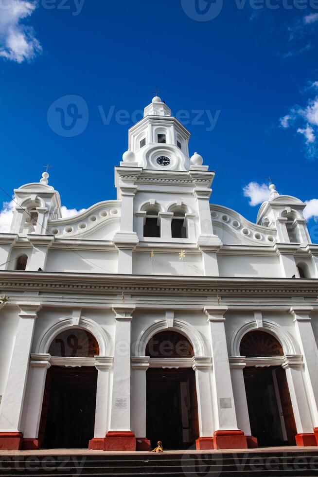 storico minore basilica di il immacolato concezione inaugurato nel 1874 nel il eredità cittadina di salamina nel il Dipartimento di caldas nel Colombia foto