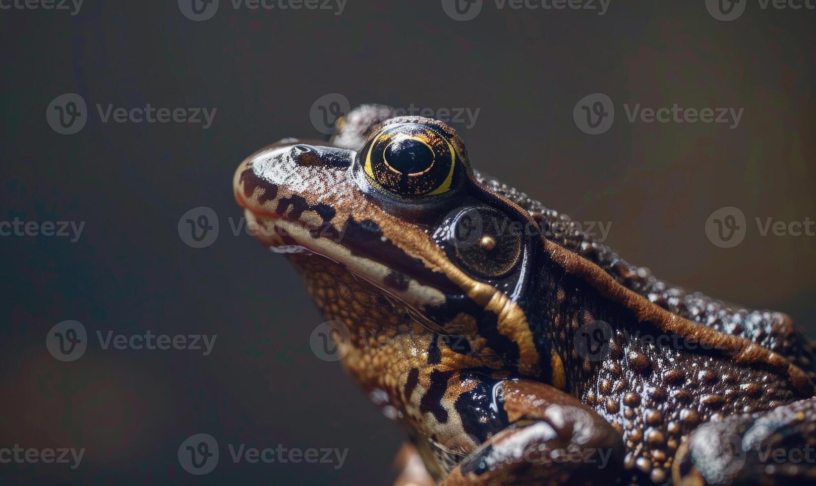avvicinamento ritratto di un' rana arvalis nel profilo foto