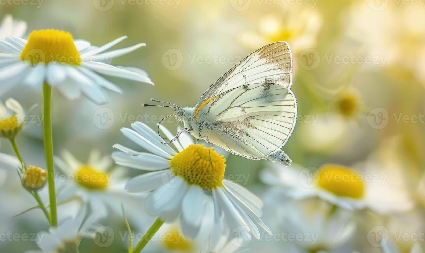 farfalla in mezzo fiori selvatici, avvicinamento Visualizza, selettivo messa a fuoco, primavera natura foto