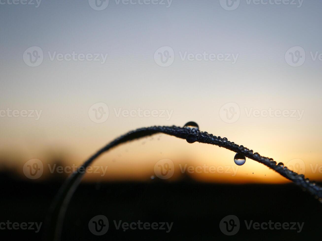 spettacolare tramonto Sopra, arancia sole crescente su al di sopra di il orizzonte foto