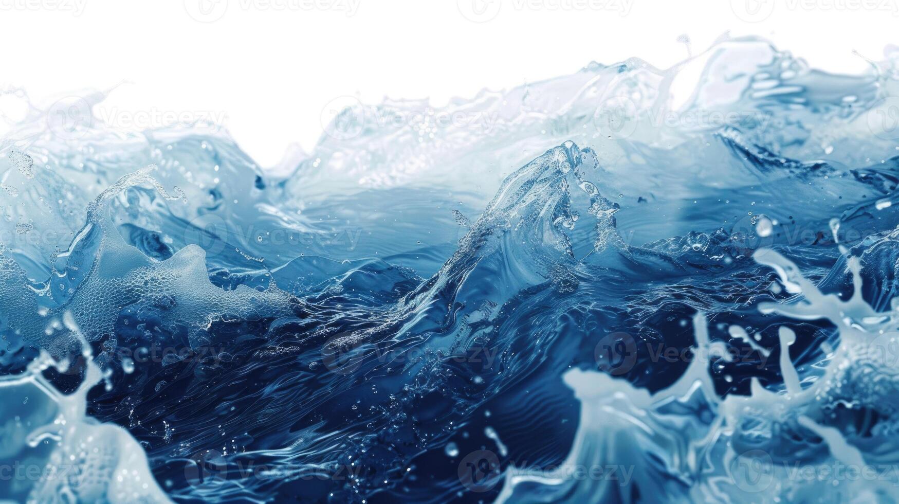 acqua onda blu acqua onda astratto sfondo isolato su bianca foto