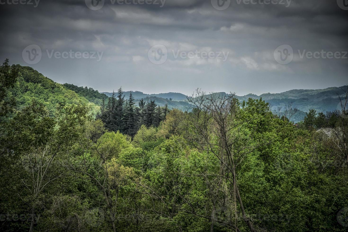 giornata nuvolosa sulla montagna di rudnik in serbia foto