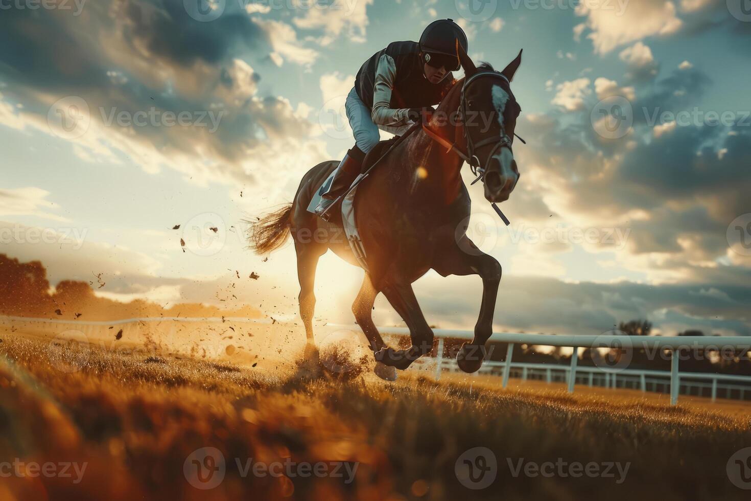 maschio ciclista su cavallo. groppa equitazione foto