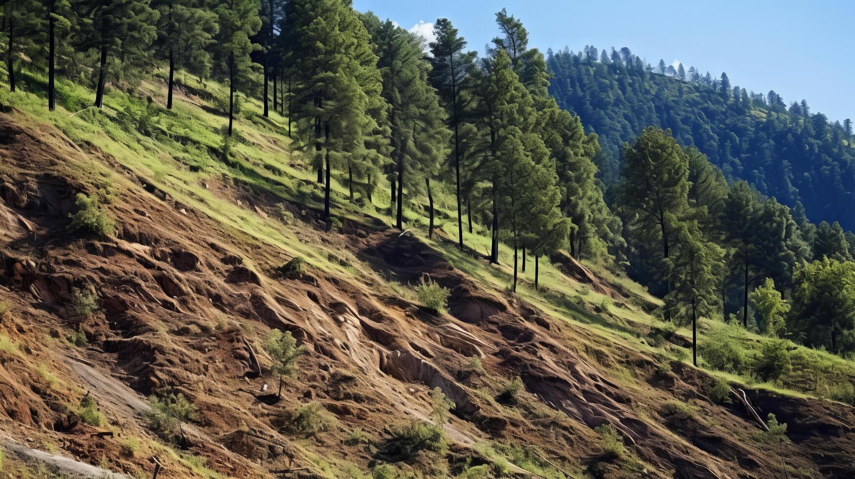 denudato montagna lato dovuto per registrazione foto