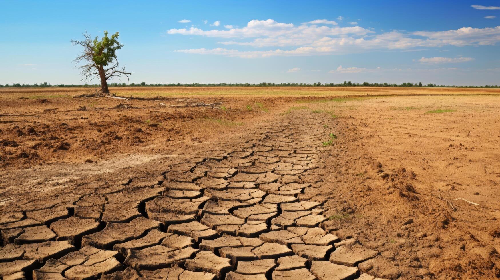 fertile terreno superato di desertificazione foto