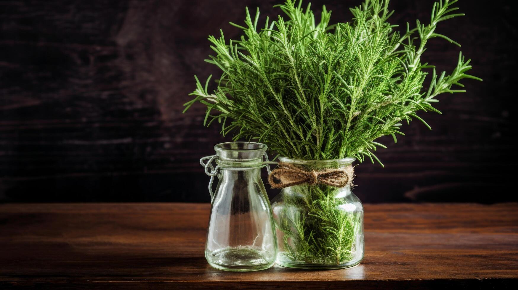 fresco lavanda gruppi nel bicchiere vaso foto