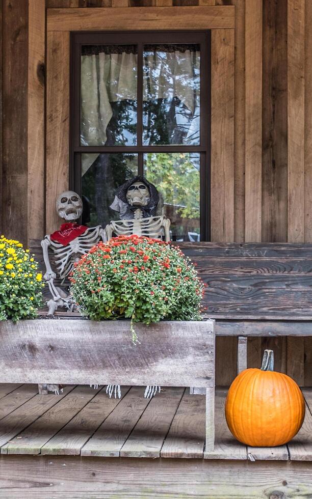 Halloween scheletro saluti foto