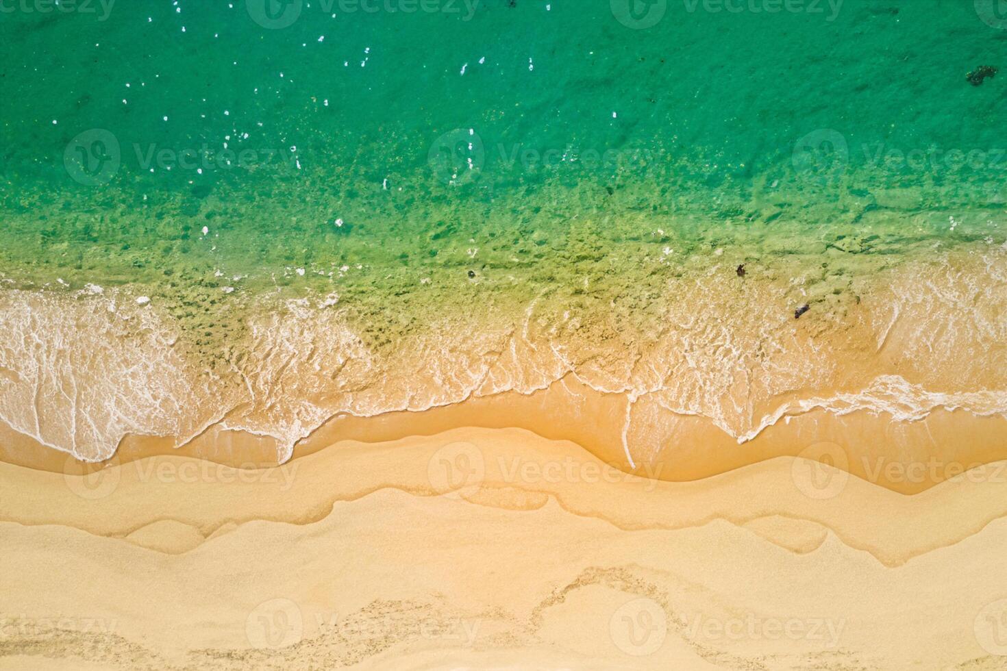 orizzonte porto aereo serenità cattura bellissimo spiaggia sabbia a partire dal sopra, un' tranquillo arazzo di costiero bellezza foto