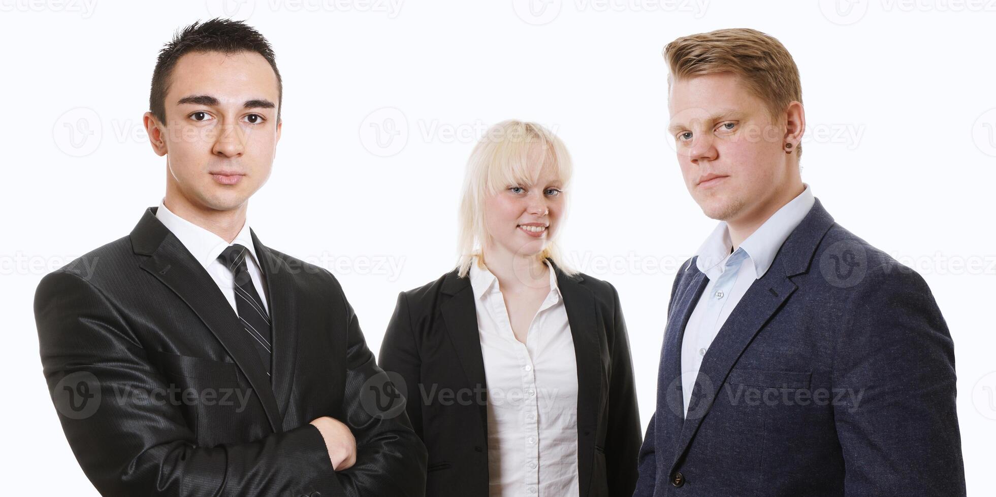 fiducioso giovane attività commerciale squadra in piedi insieme foto