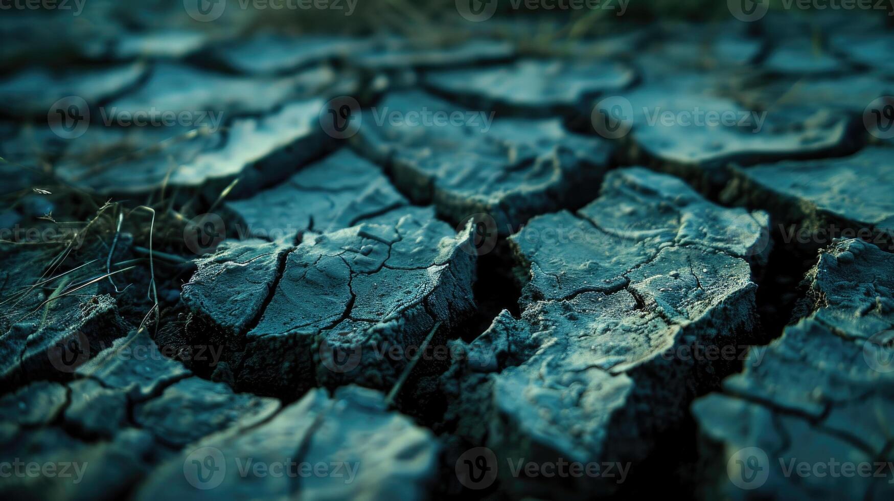 terra per il terra asciutto Cracked con tempesta. foto