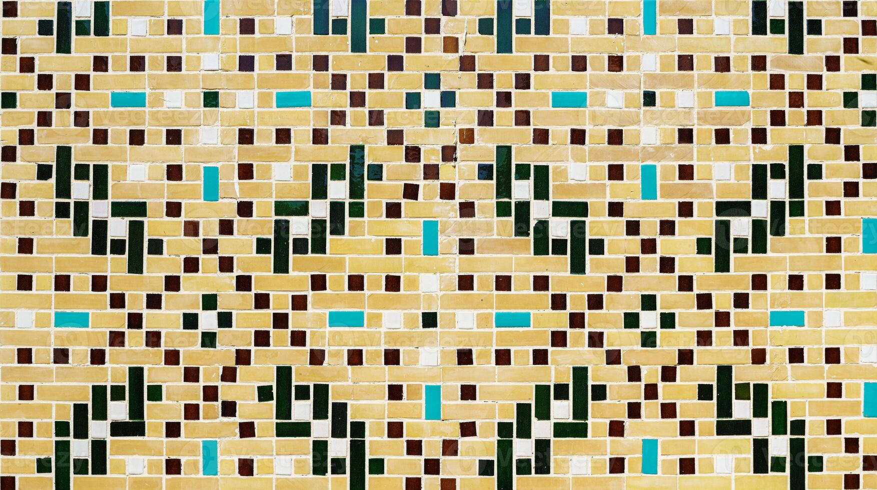 geometrico tradizionale islamico ornamento. frammento di un' ceramica mosaico. foto