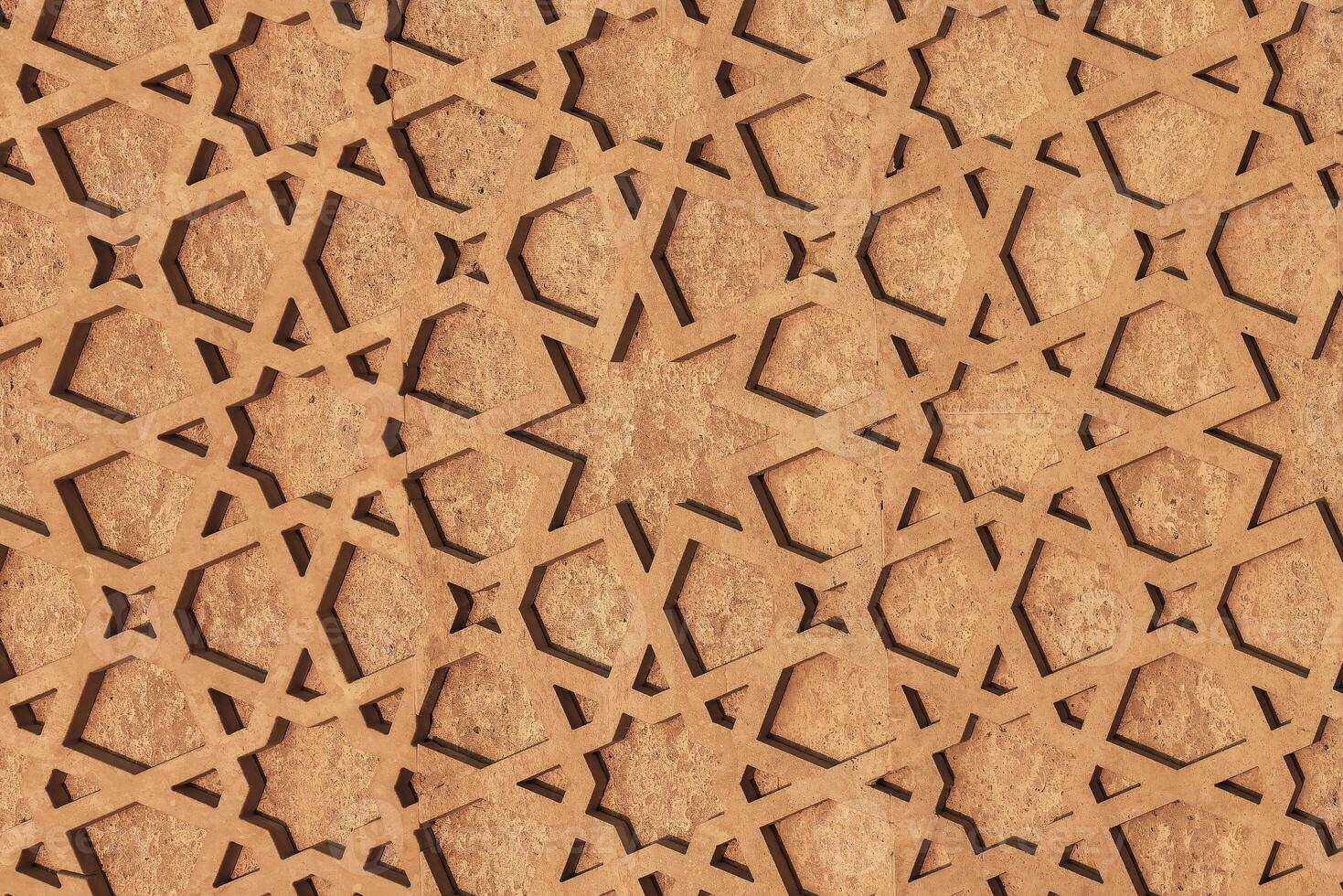 geometrico tradizionale islamico ornamento. frammento di un' mosaico. foto