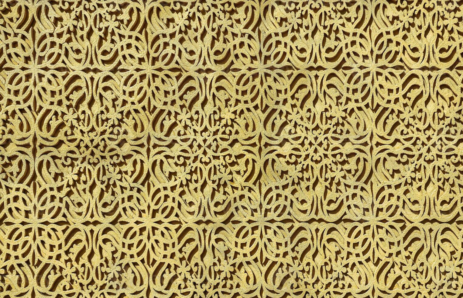 geometrico tradizionale islamico ornamento. frammento di un' calcestruzzo mosaico. foto